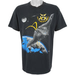 Vintage - Black Spaceship Spell-Out T-Shirt 1990s X-Large Vintage Retro