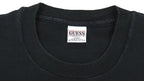 Guess - Black Embroidered Spell-Out T-Shirt 1990s Large Vintage Retro