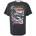 NASCAR (Chase) - Jet Black Attack Dale Earnhardt T-Shirt 1990s Large Vintage Retro