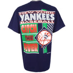 MLB (The Game) - New York Yankees Catch The Fever T-Shirt 1990s Large Vintage Retro Baseball