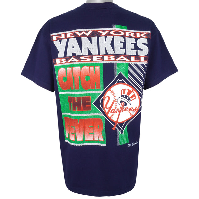 Vintage MLB (The Game) - New York Yankees Catch The Fever T-Shirt 1993 Large