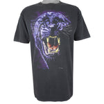 Vintage (Zip It London) - Black Panther Print T-Shirt 1990s X-Large