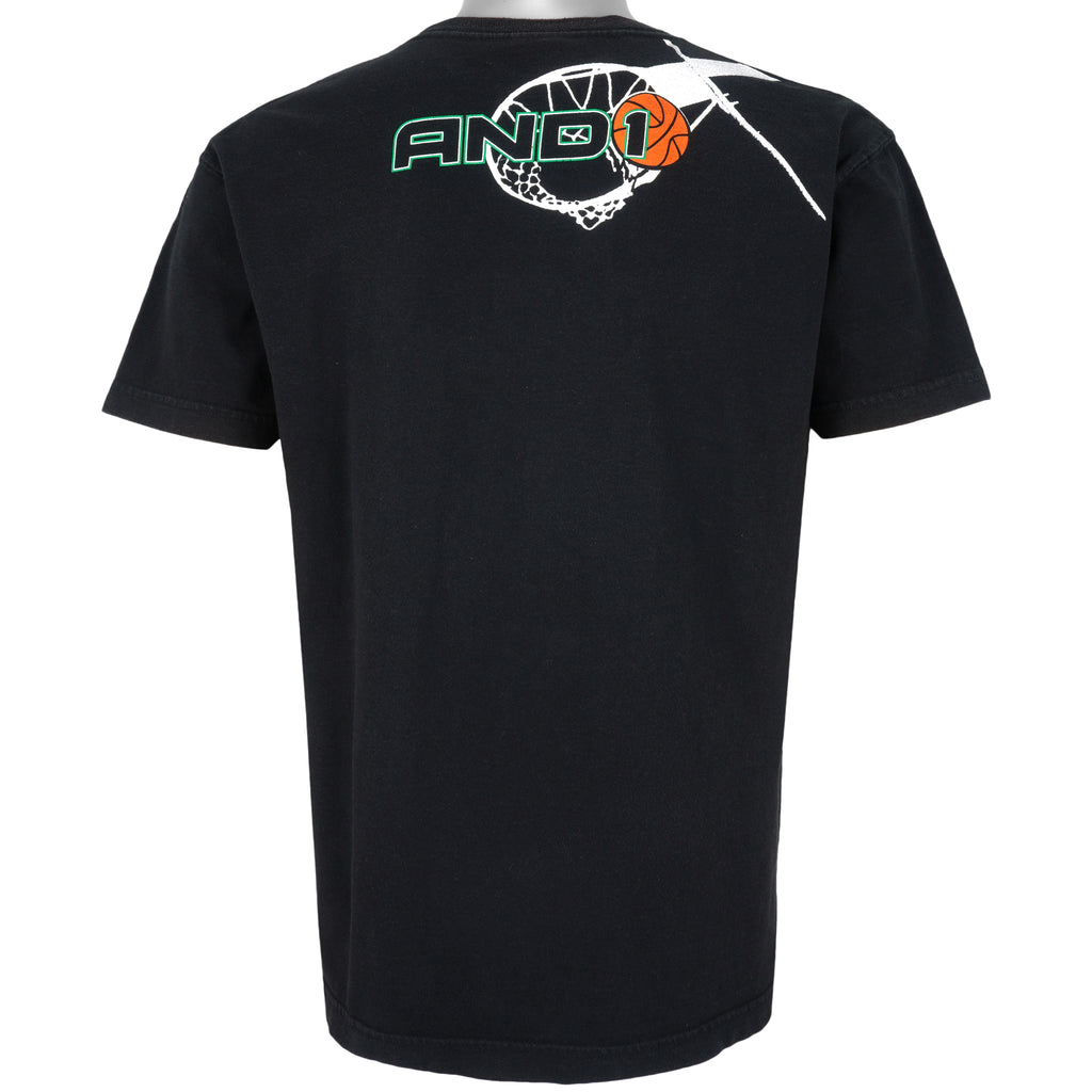 Vintage (And 1) - Black Baller for Life Basketball T-Shirt 1990s X-Large Vintage Retro Basketball