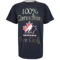 Puma - Black 100% Canadian Pure Gold T-Shirt 2002 Medium Vintage Retro Hockey