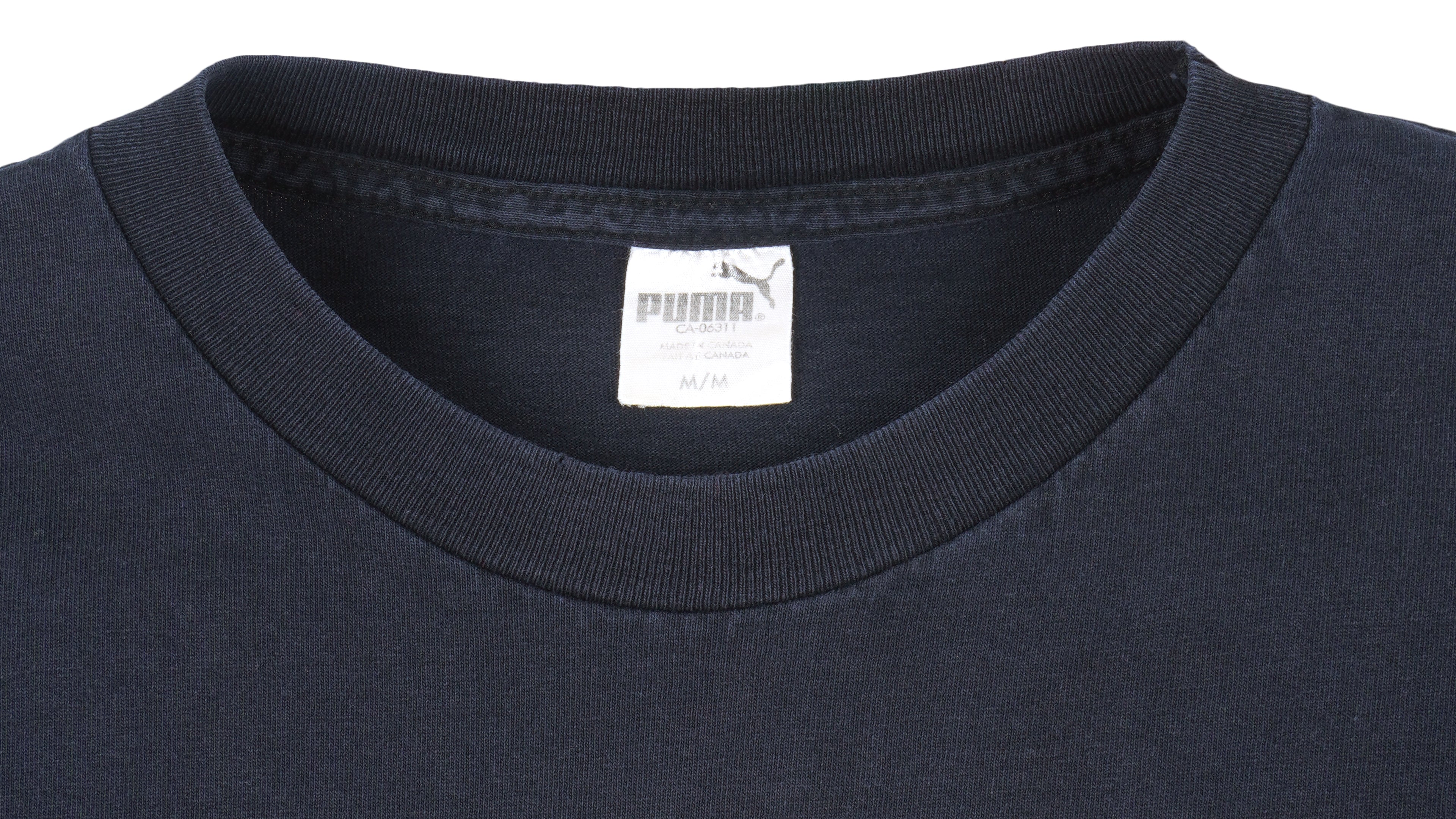 Puma - Black 100% Canadian Pure Gold T-Shirt 2002 Medium Vintage Retro Hockey