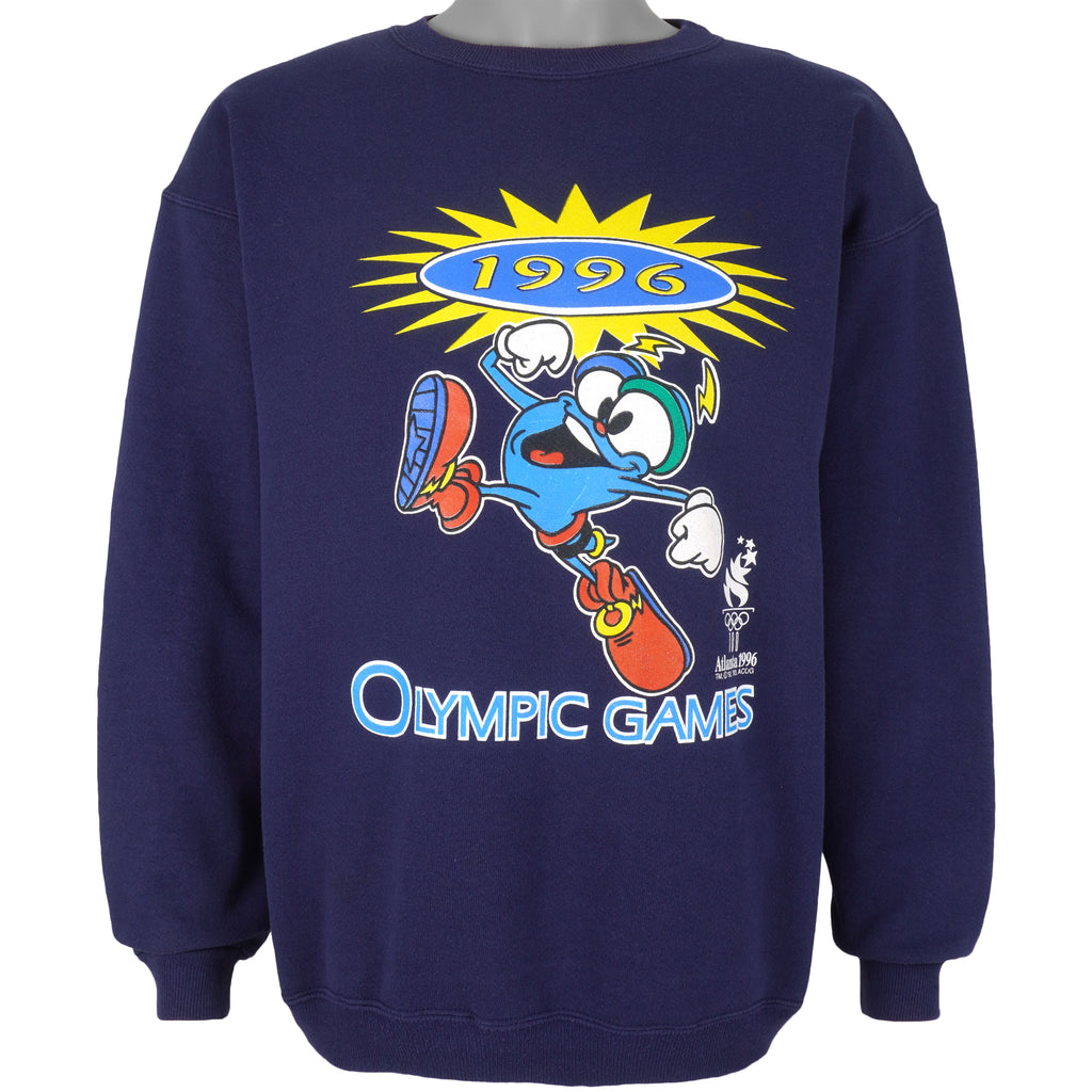 Vintage (Hanes) - Izzy The Mascot Atlanta Olympic Crew Neck Sweatshirt 1996 Medium Vintage Retro