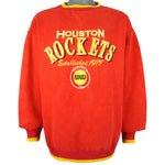 NBA (Logo Athletic) - Houston Rockets Embroidered Sweatshirt 1990s X-Large