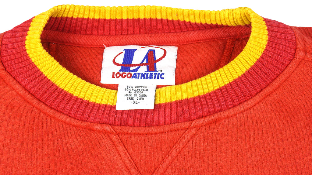 NBA (Logo Athletic) - Houston Rockets Embroidered Sweatshirt 1990s X-Large