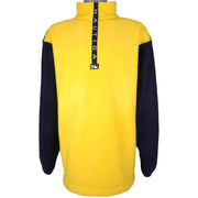 Nautica - Yellow 1/4 Zip Fleece Sweatshirt 1990s Large Vintage Retro