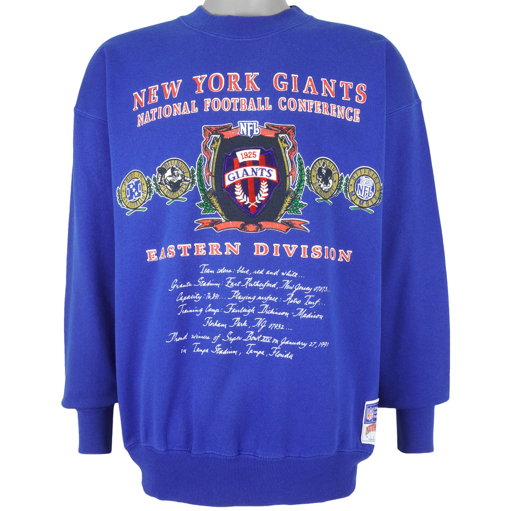 NFL (Nutmeg) - New York Giants Crew Neck Sweatshirt 1990s X-Large Vintage Retro Football