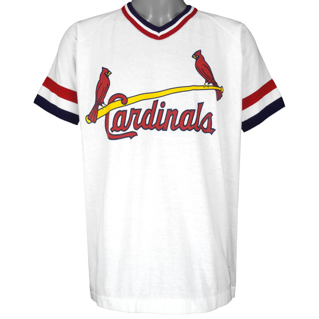 Vintage, Shirts, Vintage St Louis Cardinals Mlb Red Embroidered Logo T  Shirt Made In Usa Size Xl