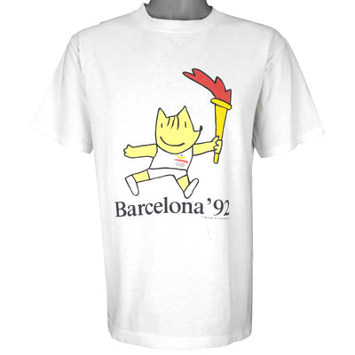 Vintage (Oneita) - Barcelona Olympic Mascot Cobi T-Shirt 1992 Large