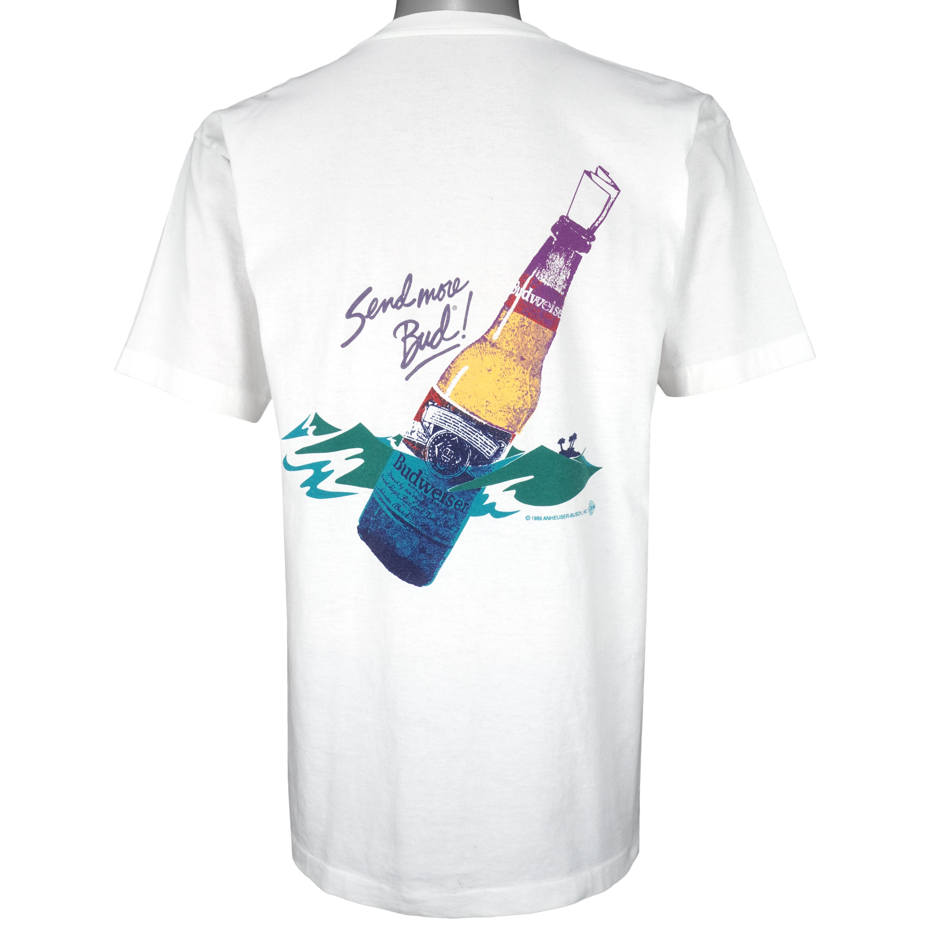Vintage - Stranded Budweiser Single Stitch T-Shirt 1989 Large Vintage Retro