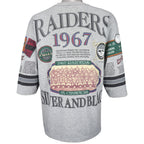 NFL (Long Gone) - Raiders, Silver And Black T-Shirt 1990s X-Large Vintage Retro Football
