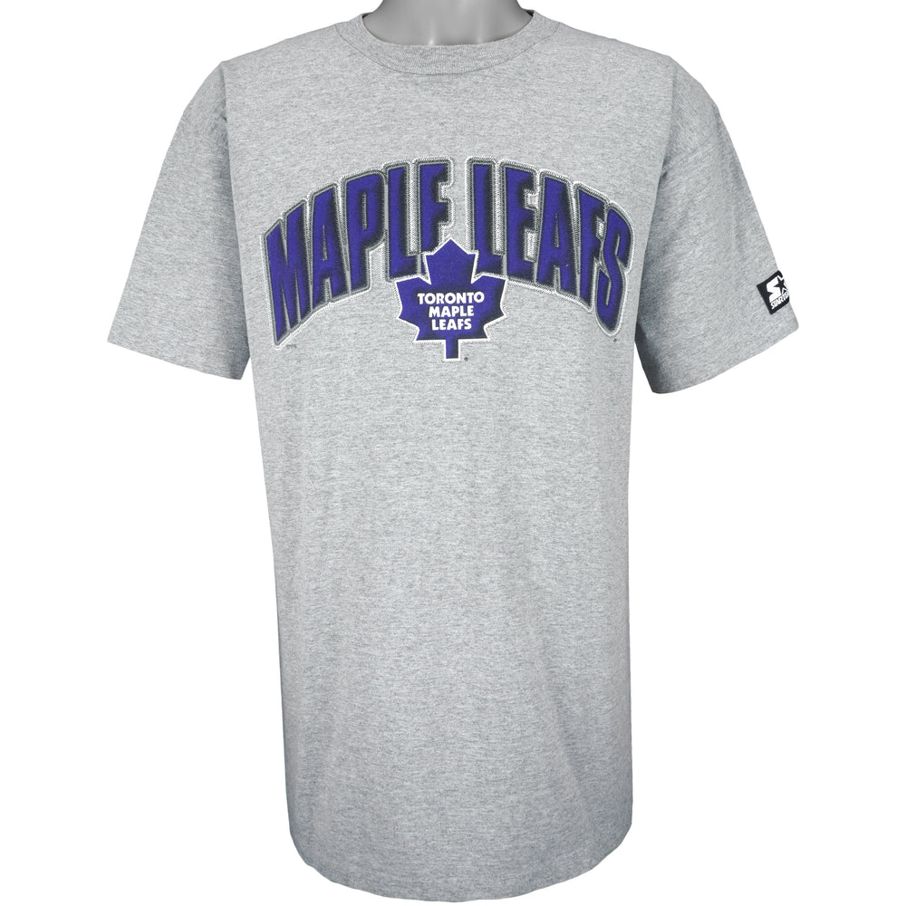Starter - Toronto Maple Leafs Single Stitch T-Shirt 1990s Large Vintage Retro Hockey