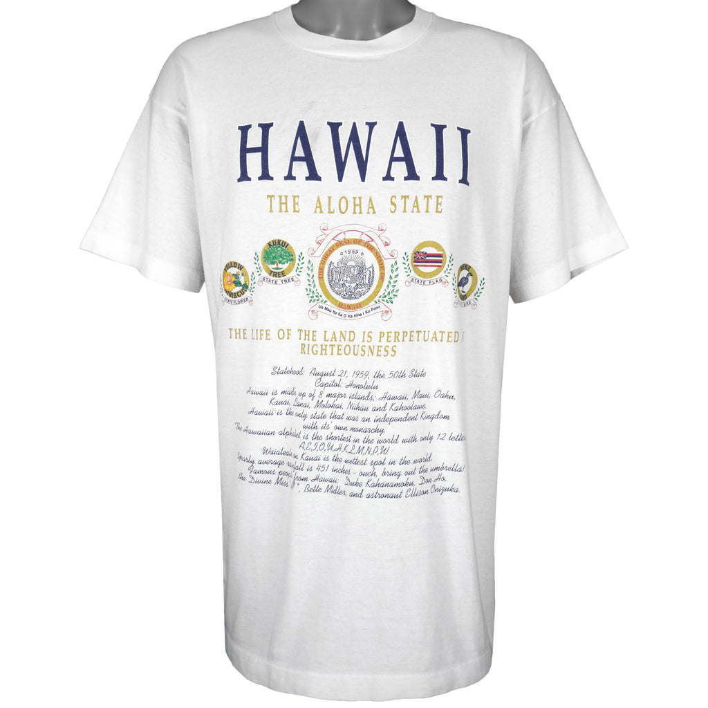 Vintage - The Aloha State Hawaii Single Stitch T-Shirt 1990s X-Large Vintage Retro