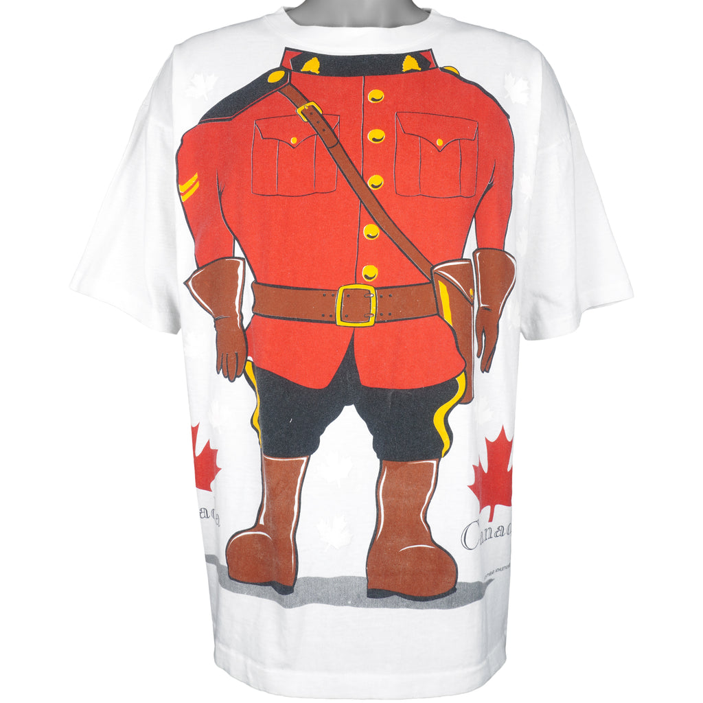 Vintage - Canada RCMP Single Stitch T-Shirt 1990s X-Large Vintage Retro