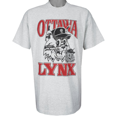 Vintage - Ottawa Lynx Baseball Single Stitch T-Shirt 1990s Large
