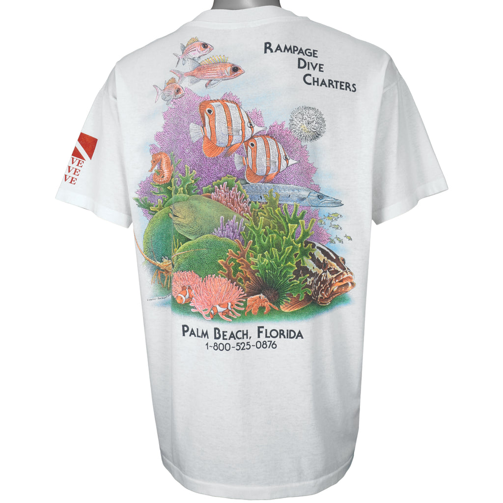 Vintage (Hanes) - Palm Beach Single Stitch T-Shirt 1990s X-Large Vintage Retro