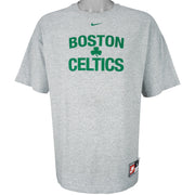 Nike - Grey Boston Celtics T-Shirt 1990s Large (63) Vintage Retro Basketball