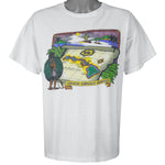 Vintage - Ancient Hawaiian Mariner Map T-Shirt 1990s Large Vintage Retro