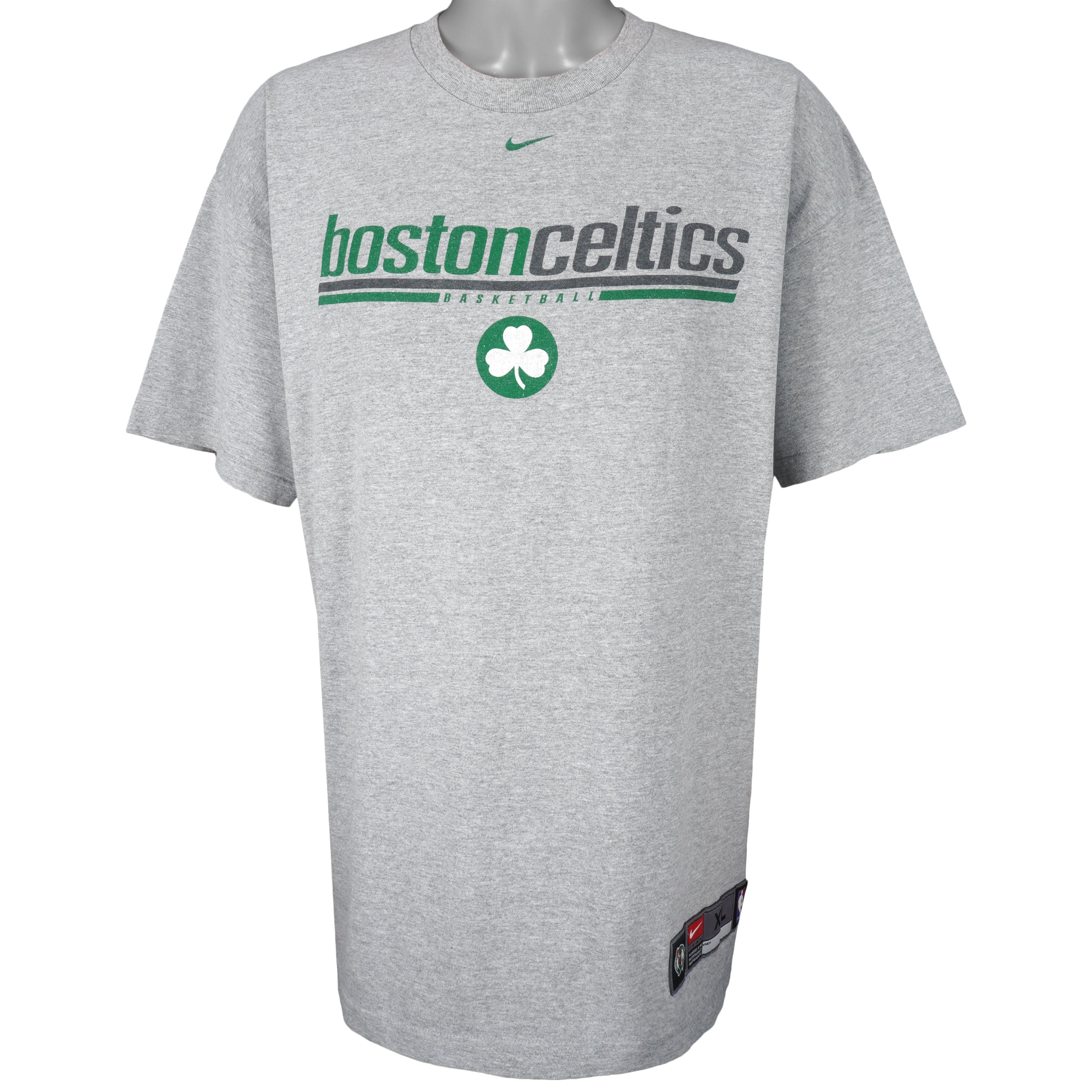 Nike - Grey Boston Celtics T-Shirt 1990s X-Large Vintage Retro Basketball