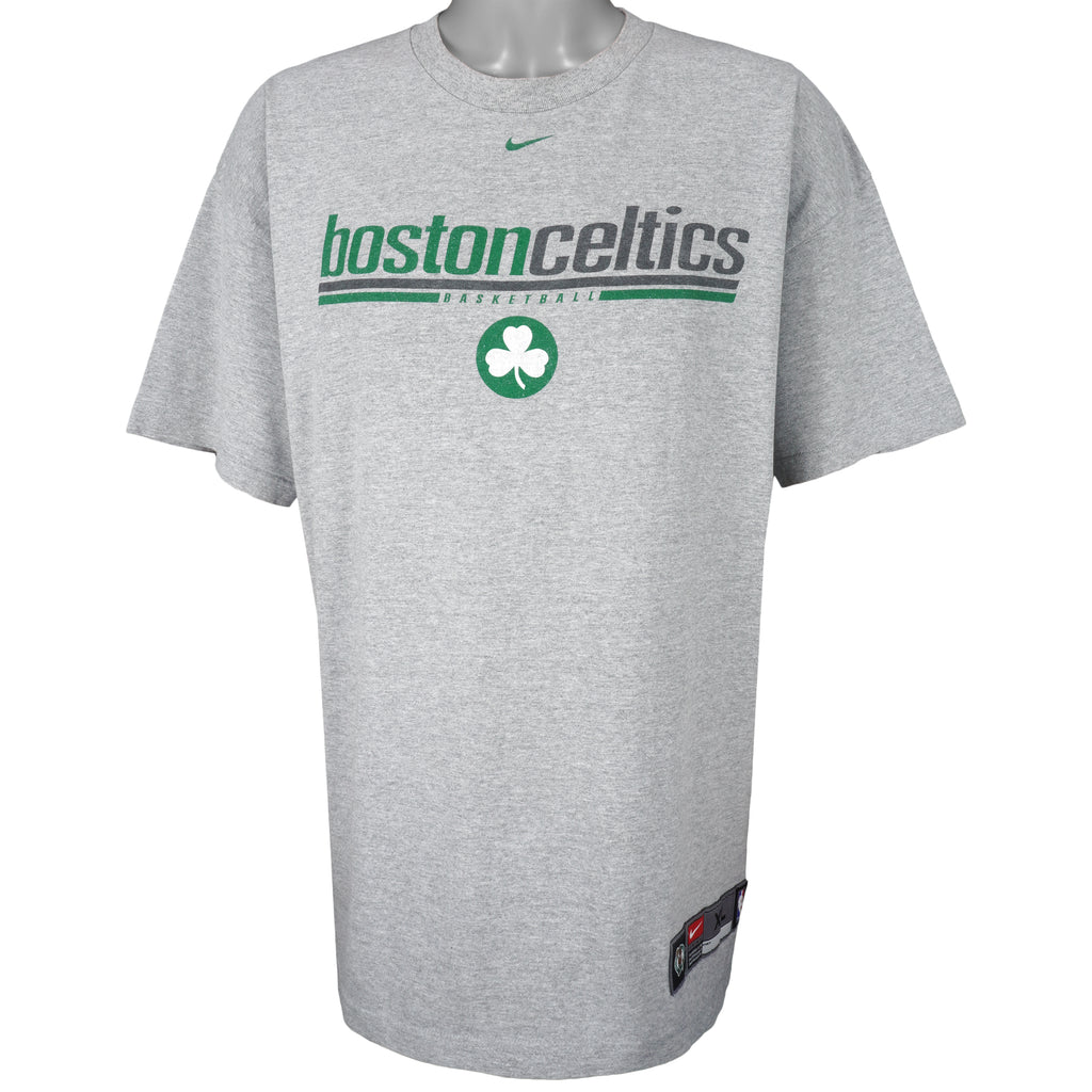 Nike - Grey Boston Celtics T-Shirt 1990s X-Large Vintage Retro Basketball