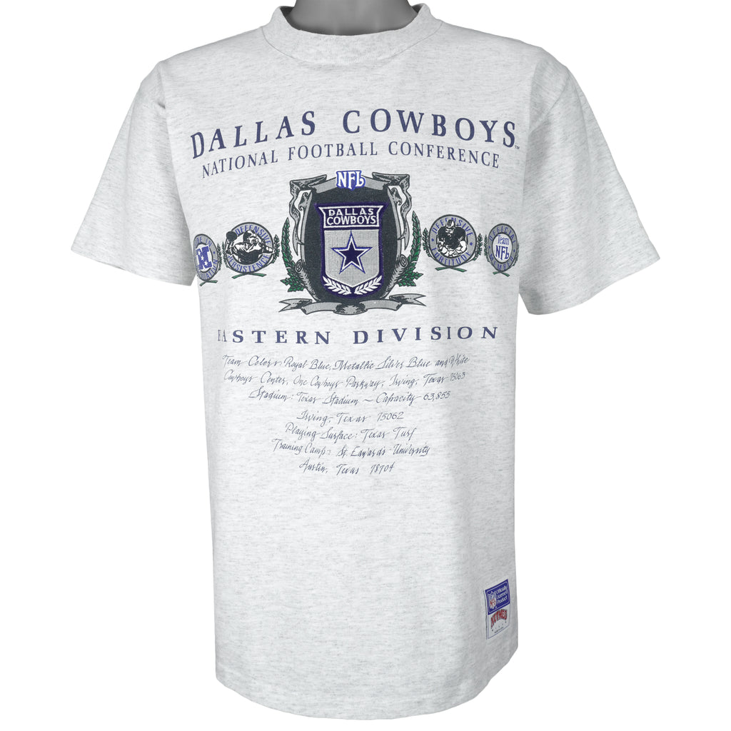 NFL (Nutmeg) - Dallas Cowboys Single Stitch T-Shirt 1990s X-Large Vintage Retro Football