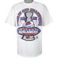 Starter - Colorado Avalanche Single Stitch T-Shirt 1996 Large Vintage Retro Hockey