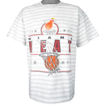 NBA (Saturdays Hero) - Miami Heat Striped T-Shirt 1990 X-Large