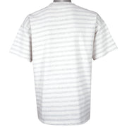 NBA (Saturdays Hero) - Miami Heat Striped T-Shirt 1990 X-Large Retro Vintage
