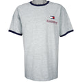 Tommy Hilfiger - Grey Tommy Jeans T-Shirt 1990s X-Large Vintage Retro