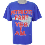 NFL (Nutmeg) - New England Patriots Fan Spell-Out T-Shirt 1994 X-Large