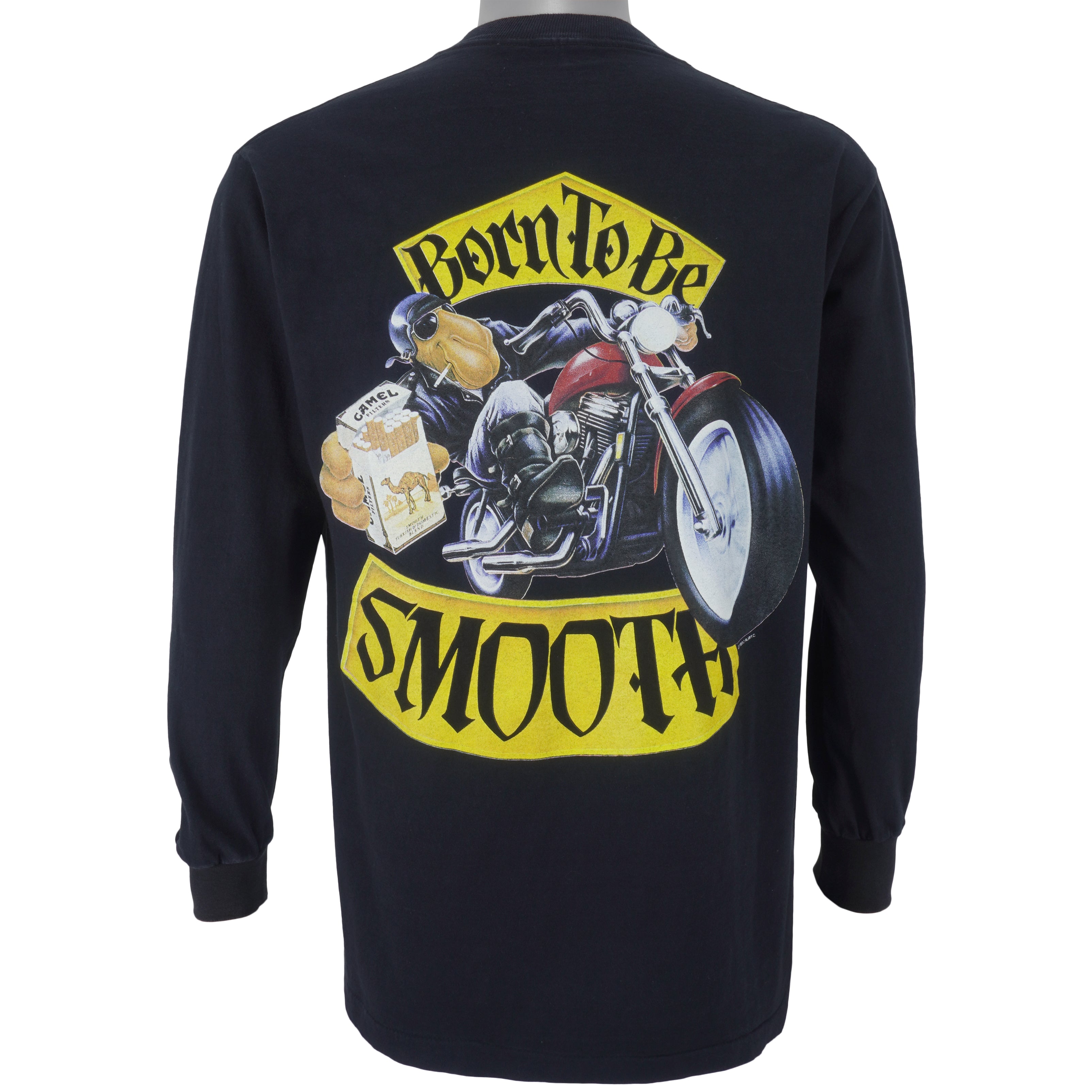 Vintage (Camel) - Born To Be Smooth Crew Neck 1990s Large Retro