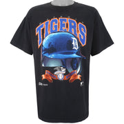 MLB (Salem) - Detroit Tigers Spell-Out T-Shirt 1992 X-Large Vintage Retro Baseball