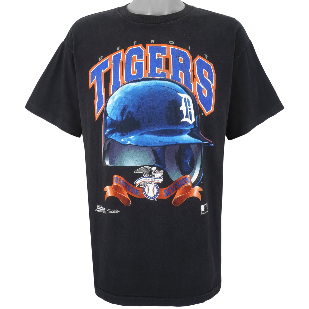MLB (Salem) - Detroit Tigers Spell-Out T-Shirt 1992 X-Large Vintage Retro Baseball