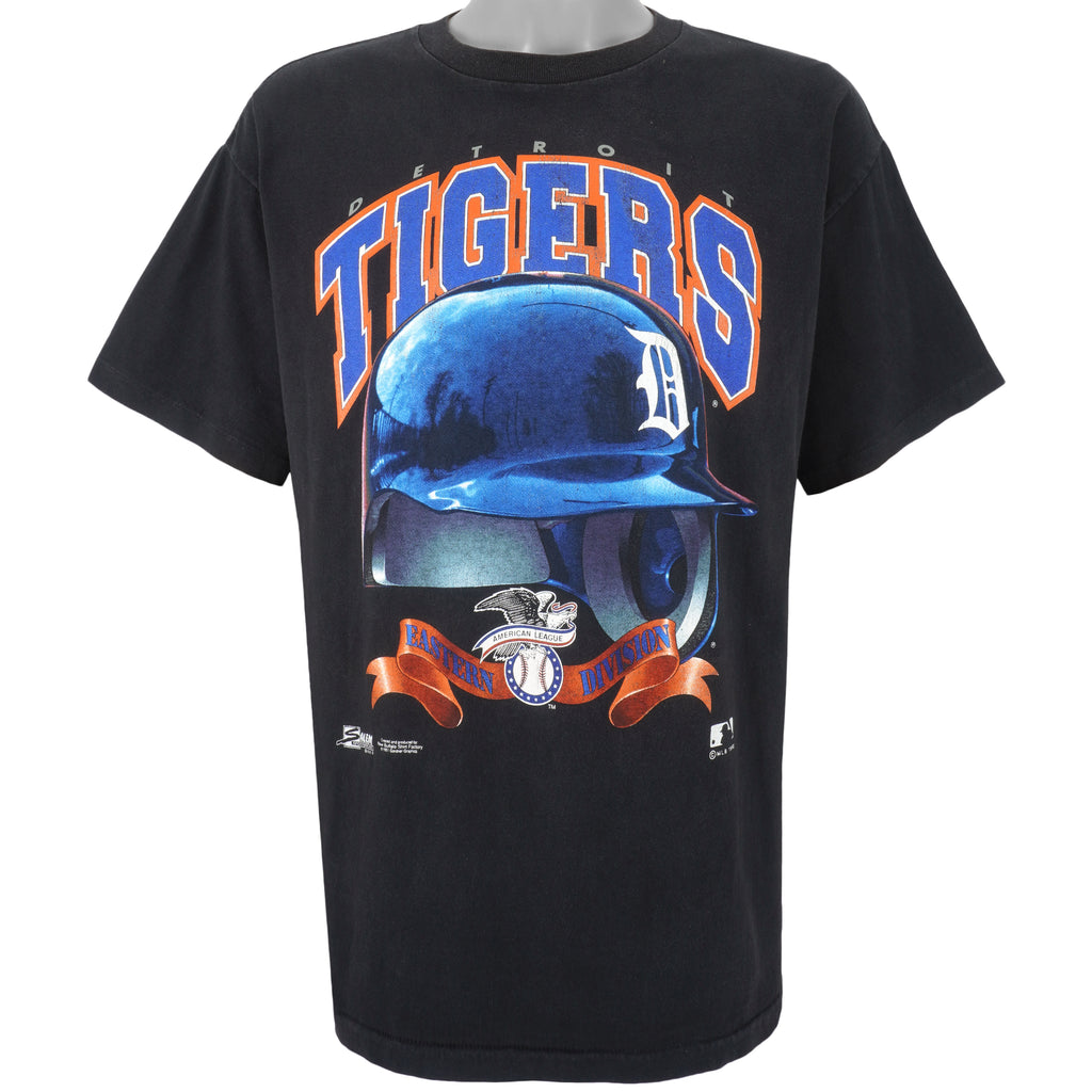 MLB (Salem) - Detroit Tigers Spell-Out T-Shirt 1992 X-Large Vintage Retro Baseball