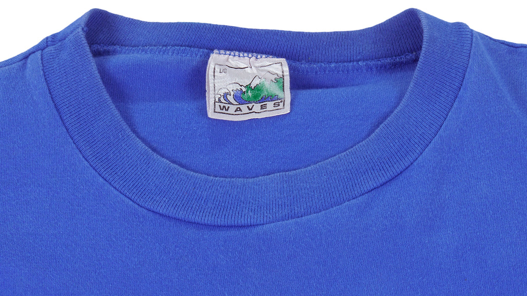 MLB (Waves) - Toronto Blue Jays Single Stitch T-Shirt 1992 Large Vintage Retro Baseball