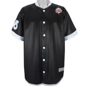 FUBU - Black NYC 05 Jersey T-Shirt 1990s Large Vintage Retro