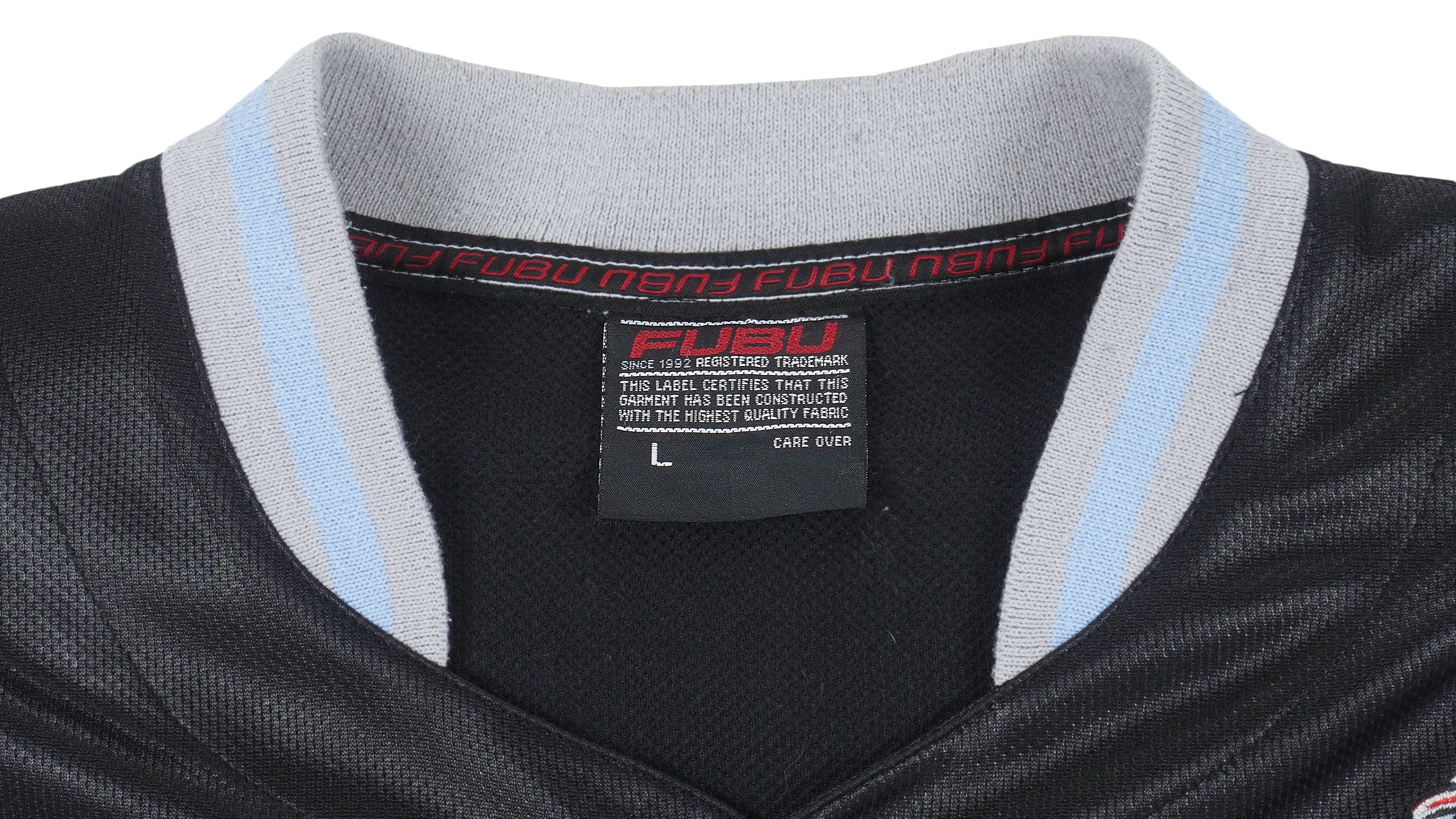 FUBU - Black NYC 05 Jersey T-Shirt 1990s Large Vintage Retro