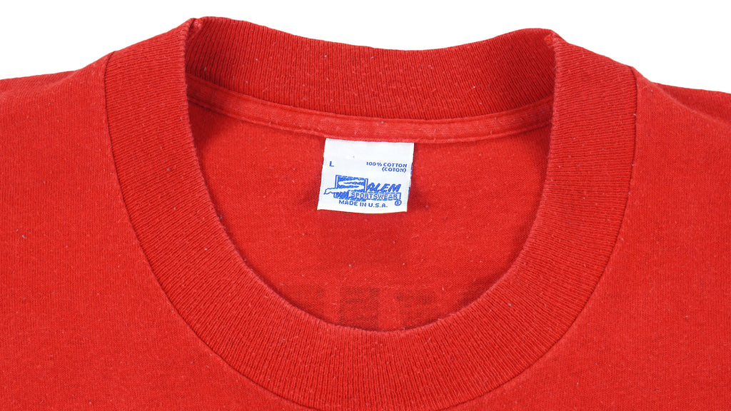 NHL (Salem) - Chicago Blackhawks Single Stitch T-Shirt 1990s Large Vintage Retro Basketball