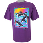 Vintage (Seasuns) - Nature's Kingdom Sea World Single Stitch T-Shirt 1990s Large Vintage Retro