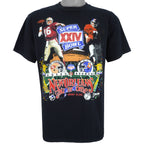 NFL (Salem) - 49ers VS Broncos Super Bowl 24th Single Stitch T-Shirt 1990 X-Large Vintage Retro