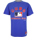 MLB (Nutmeg) - Blue Chicago Cubs Single Stitch T-Shirt 1990s Medium Vintage Retro Baseball