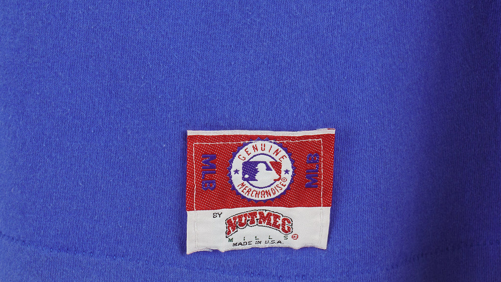 MLB (Nutmeg) - Blue Chicago Cubs Single Stitch T-Shirt 1990s Medium Vintage Retro Baseball