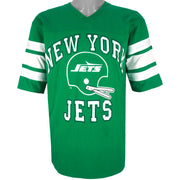 NFL (Logo 7) - New York Jets Single Stitch Jersey 1990s Large Vintage Retro Football