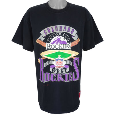 MLB (Nutmeg) - Colorado Rockies Single Stitch T-Shirt 1992 X-Large