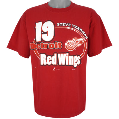 NHL (Joy Athletic) - Detroit Red Wings Steve Yzerman T-Shirt 1990s Large