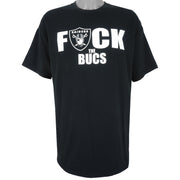 NFL (Hanes) - Los Angeles Raiders Fuck The Bucs T-Shirt 1990s XX-Large Vintage Retro Football