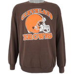NFL (Trench) - Cleveland Browns Big Helmet Crew Neck Sweatshirt 1990s X-Large
